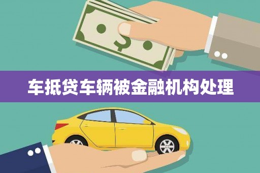 广安车抵贷车辆被金融机构处理